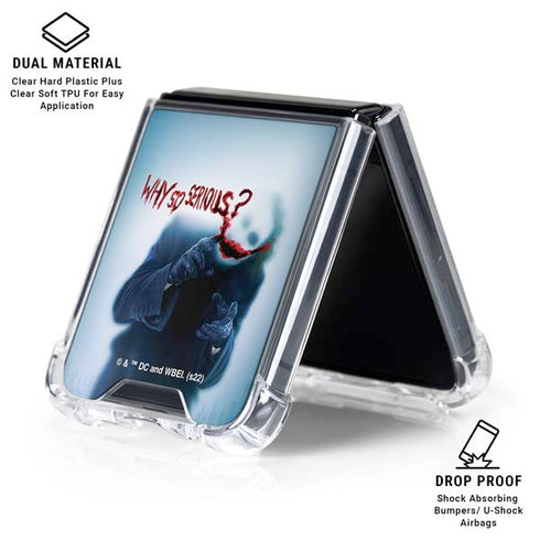 The Dark Knight Why So Serious Galaxy Z Flip6 Clear Case